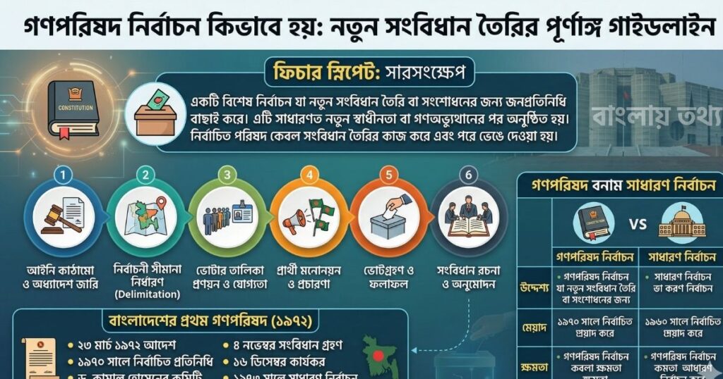 গণপরিষদ নির্বাচন কিভাবে হয়